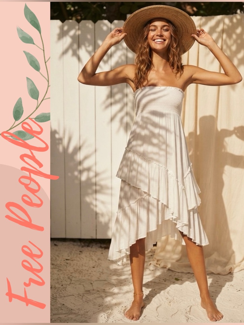 Free People Convertible Skirt NWT size Large- Ivory #boho #beach
